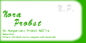 nora probst business card